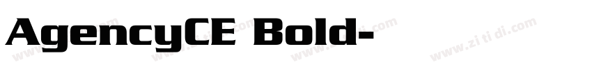AgencyCE Bold字体转换